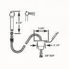 Scandvik Recessed Transom Shower w6 Hose  White 10055P