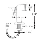 Scandvik Straight Handle Pull Out Sprayer  White w6 Hose 10196P