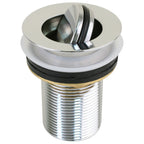 Scandvik Sink Drain wFlip Stopper  Chrome Plated Brass 19006P