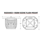RIGID Industries Radiance Scene  RGBW  Flush Mount  Pair 682153