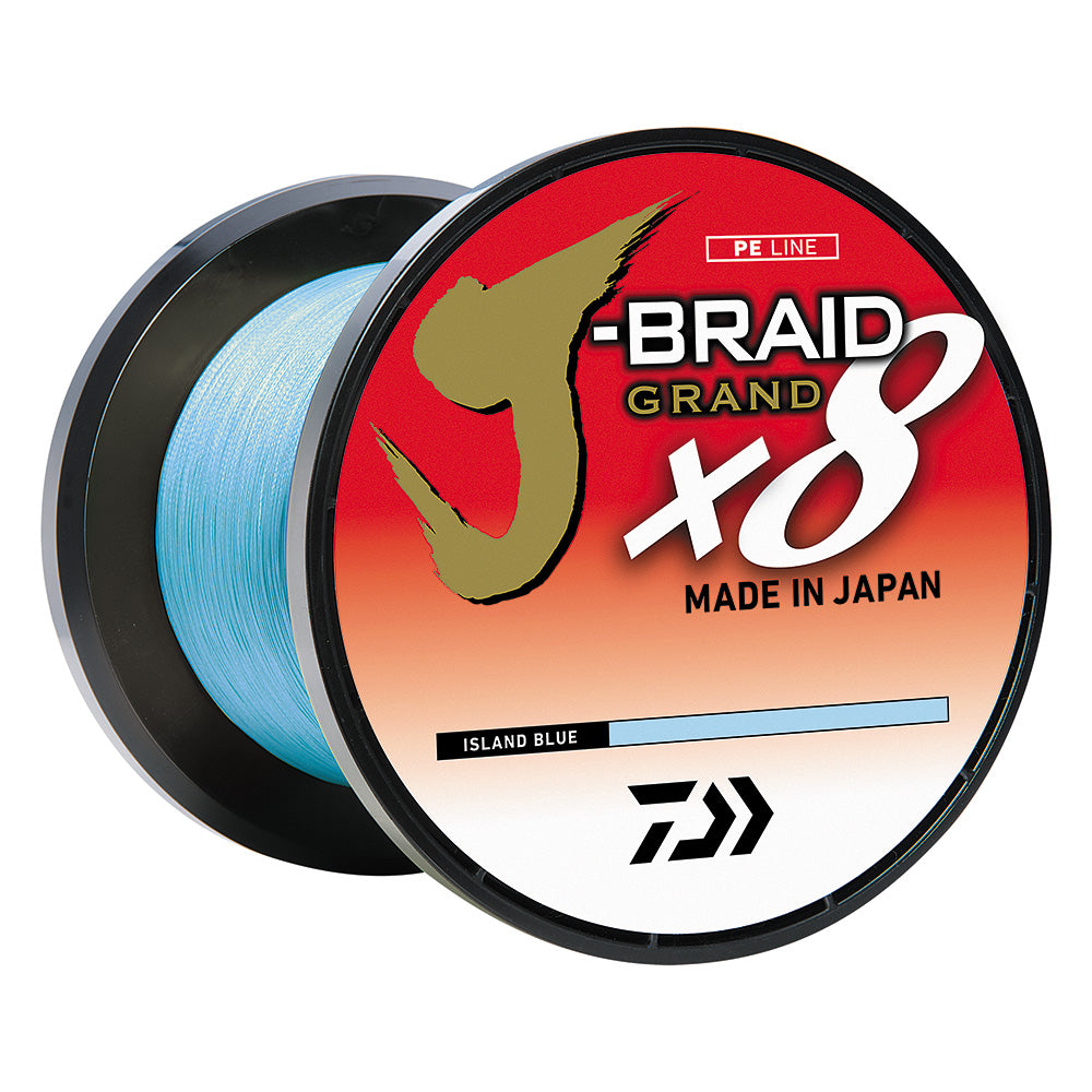 Daiwa JBRAID x8 GRAND Braided Line  40 lbs  300 yds  Island Blue JBGD8U40300IB