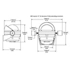Ritchie HB845 Helmsman Steel Boat Compass  Bracket Mount  Black HB845