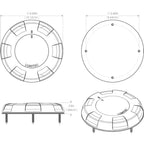 Lumitec Aurora LED Dome Light  White Finish  WhiteBlue Dimming 101075