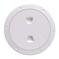 Beckson 6 Smooth Center ScrewOut Deck Plate  White DP60W