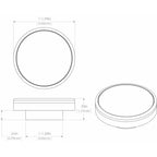Lumitec Halo Flush Mount Down Light Spectrum RGBW  Brushed Housing 112807