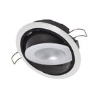 Lumitec Mirage Positionable Down Light  Spectrum RGBW Dimming  White Bezel 115127