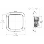 Lumitec Square Mirage Down Light  Spectrum RGBW Dimming  Polished Bezel 116117