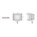 RIGID Industries DSS PRO Flood LED Surface Mount  Pair  White 862113