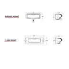 RIGID Industries SRQ PRO Back Light Kit  Flush Mount Diffused  Pair  Black 980033