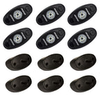 RIGID Industries ASeries Rock Light Kit  6 Blue Lights  Black 400283