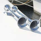 Marinco 24V Chrome Plated Dual Trumpet Air Horn 10624