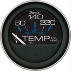Faria Coral 2 Cylinder Head Temperature Gauge 60120 F wSender 13009