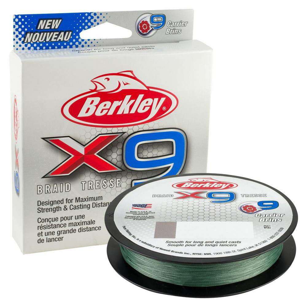 Berkley X9B3301522 x9 Braid 328yd 220M  LowVis Green 1486825