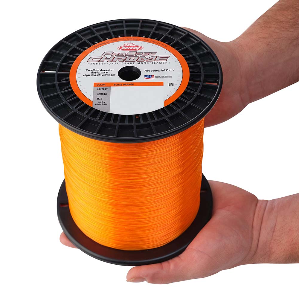 Berkley ProSpec Chrome Blaze Orange Monofilament  60 lb  3000 yds  PSC3B6080 1544007