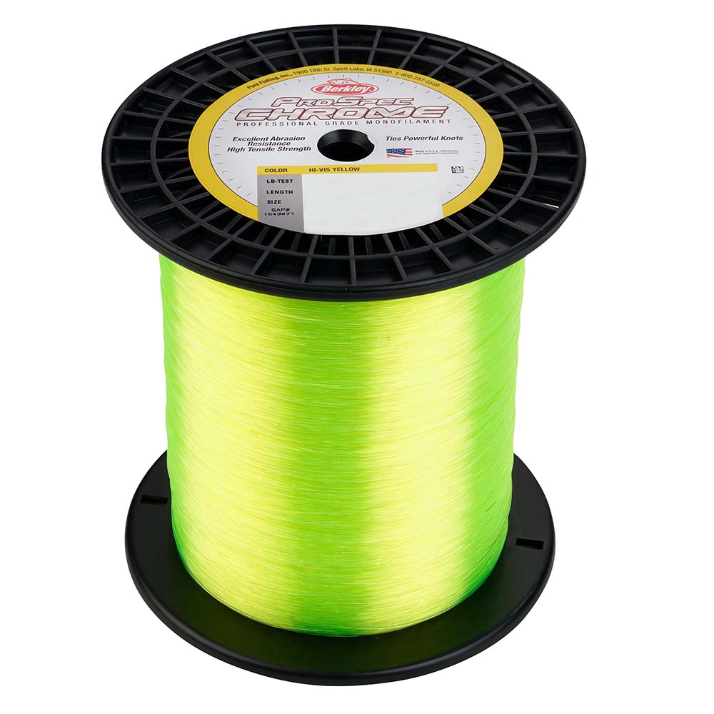 Berkley ProSpec Chrome HiVis Yellow Monofilament  50 lb  3000 yds  PSC3B50HVY 1543674