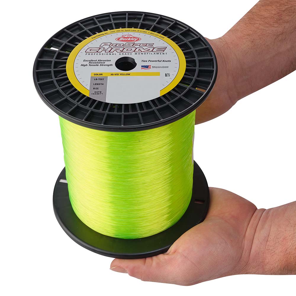 Berkley ProSpec Chrome HiVis Yellow Monofilament  40 lb  3000 yds  PSC3B40HVY 1543673