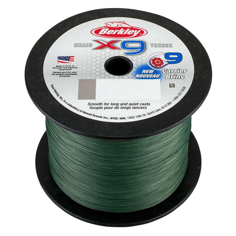 Berkley x9 Braid LowVis Green  8lb  2188 yds  X9BBK822 1486835