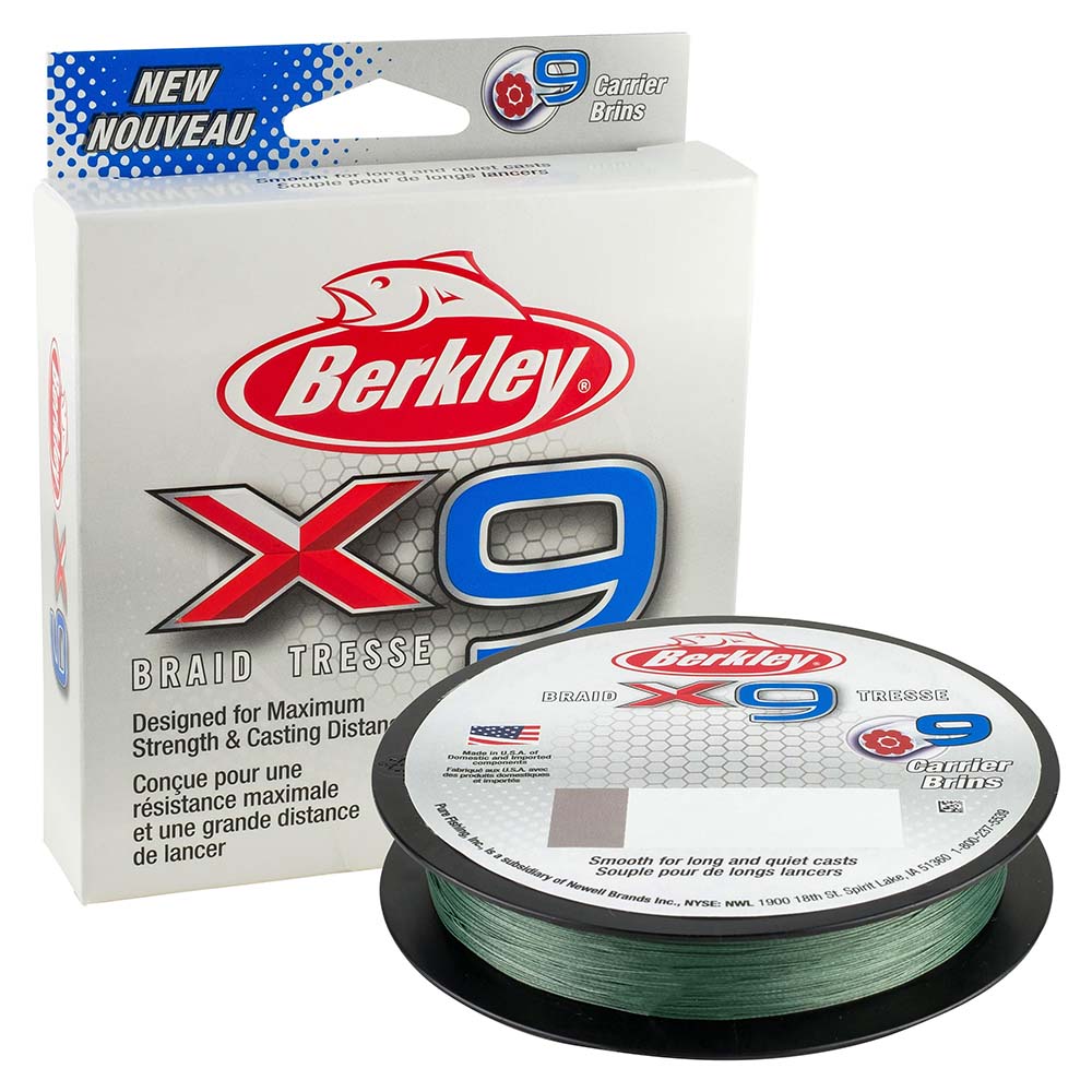 Berkley x9 Braid LowVis Green  50lb  328 yds  X9B3305022 1486829