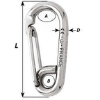 Wichard Symmetric Carbine Hook  Length 100mm  1332 2316W