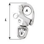 Wichard 378 Snap Shackle wSwivel  Clevis Pin 2476W