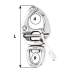 Wichard HR Quick Release Snap Shackle With Swivel Eye 110mm Length 42164 2676W
