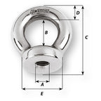 Wichard 12mm Eye Nut  Thread M16 x 200mm 6368W