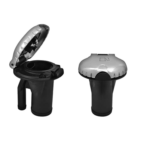 Attwood Deck Fill fPressure Relief Systems  Straight Body  Scalloped Stainless Steel Cap 99DFPVSS1S